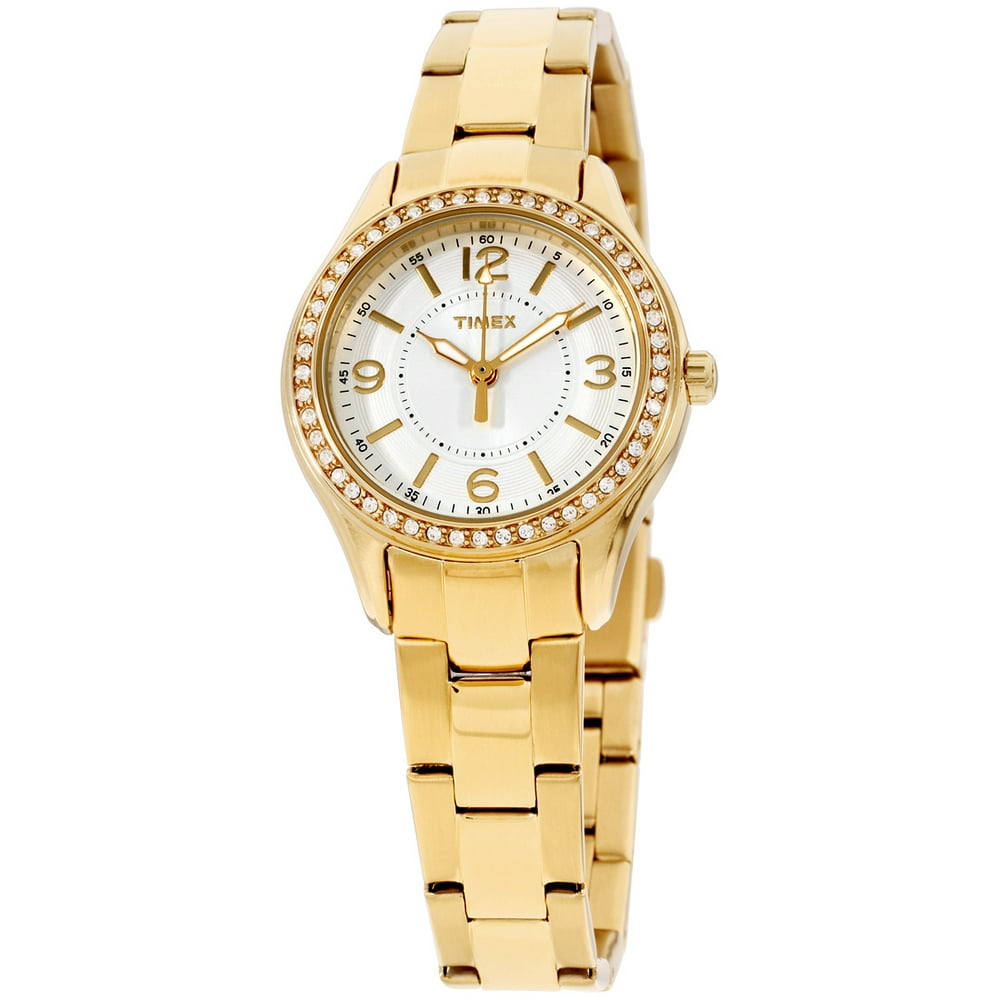 Timex - Timex Miami Mini Quartz Movement Silver Dial Ladies Watch ...