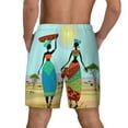 thumbnail image 4 of Balery African Women Mens Swim Trunks Swim Shorts for Men Quick Dry Inseam Beach Shorts with Compression Liner Pocket-XX-Large, 4 of 9