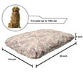 thumbnail image 2 of Floral Pet Bed, Romantic Rose Branches Feminine with Feathers and Splashes Girly Spring, Resistant Pad for Dogs and Cats Cushion with Removable Cover, 24" x 39", Eggshell Plum and Blush, by Ambesonne, 2 of 4