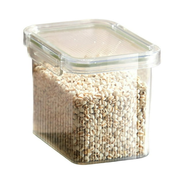 Food Storage Box Stackable Wide Mouth Large Capacity Transparent Visible Grain Storage Tank Moisture-proof Dry Food Snacks Flour Storage Container Kitchen Supplies