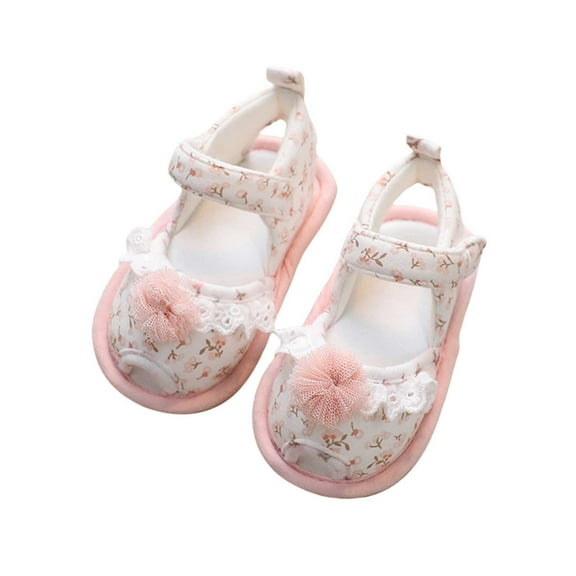 HUANBAI Toddler Baby Girl Shoes Breathable Shoes Floral Print Sandals Girl Sandals Baby Soft Soled Sandals Shoes For Unisex 4