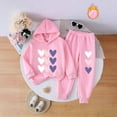 thumbnail image 2 of mgoYE Boys Sweatsuit Girls Fall Clothes Sets Fashion Sweatsuit Outfits(Red,5-6 Years), 2 of 4