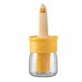 thumbnail image 1 of Botella de aceite con brocha de silicona para untar Contenedor dispensador de aceite para cocina Hornear Cocinar Asar Naranja, 1 of 10