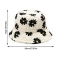 thumbnail image 3 of Winter Plush Bucket Hat Women Men Printed Warm Leisure Travel Soft Imitation Fur Style Cold Weather Hat, 3 of 3