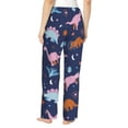 thumbnail image 3 of Pajama Pants Women, Dinosaur print H Sweatpants Soft Sleep Lounge Pants, Casual PJ Bottoms Pants with Pockets, 3 of 5