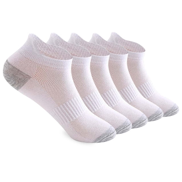 5 pares de calcetines de verano para hombre, calcetines náuticos de malla, calcetines de algodón con talón anticaída y levantamiento de orejas, calcetines transpirables