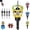 Yellow, variant on Two-Flute Counterbore with Adjustable Depth Stop Collar, 90 Degree Countersink Drill Bit Set for Woodworking and Cabinetry, 1/4 Inch Hex Shank, 12-35mm Precise Depth Control (Blue)