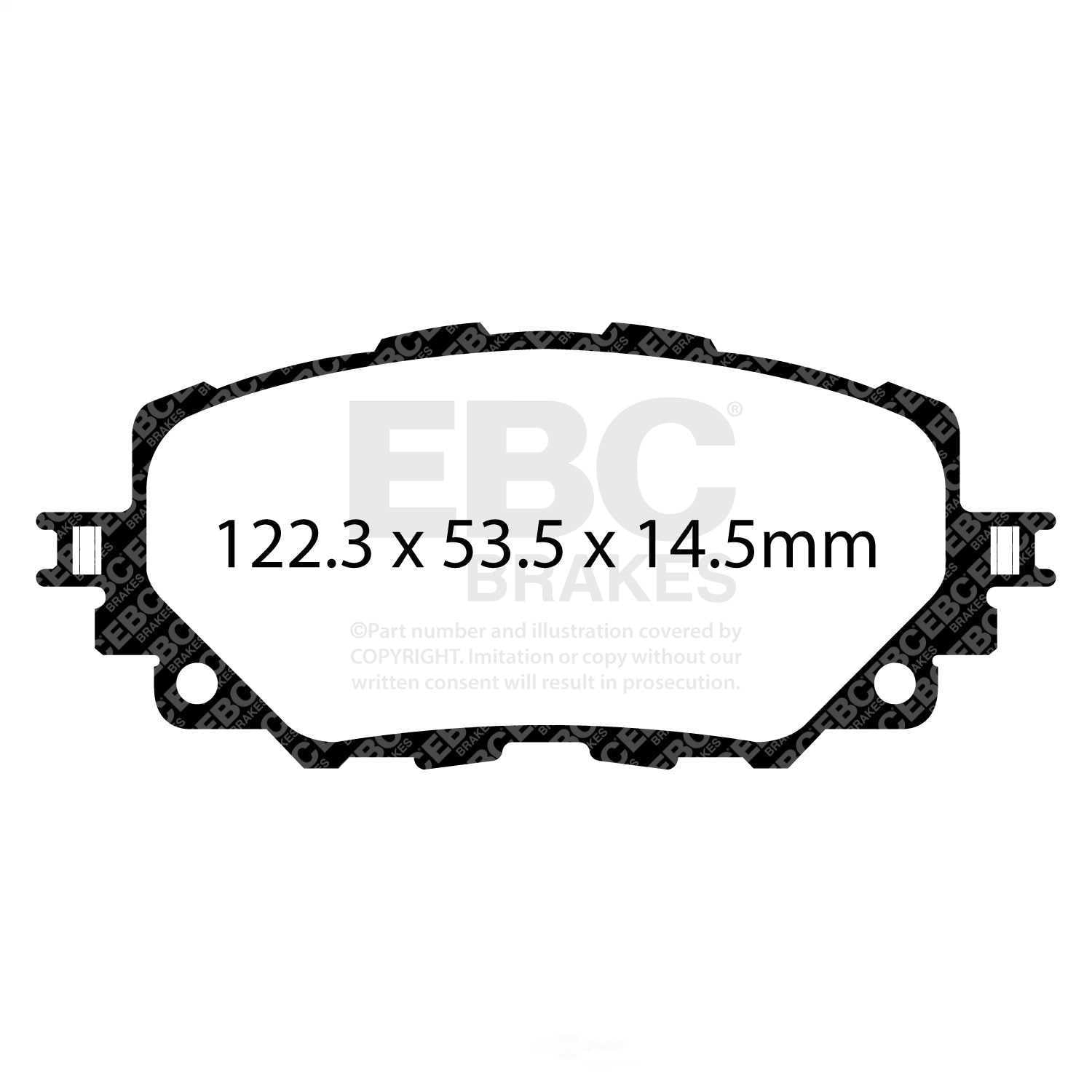 EBC Brakes Redstuff Premium Fast Street Pad For All Engine Sizes Fits select: 2015-2023 MAZDA MX-5 MIATA, 2017-2020 FIAT 124 SPIDER