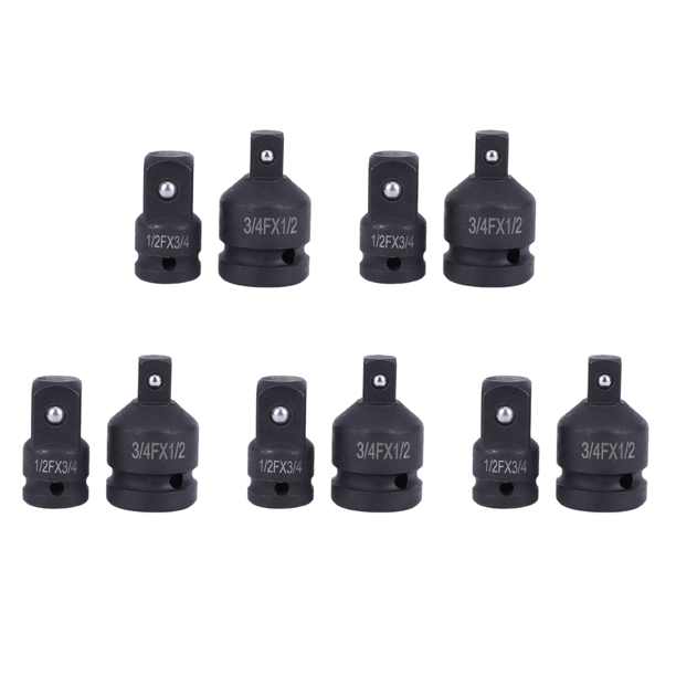 2 Uds Adaptador Convertidor Enchufe Ucer Set 3/4 A 1/2 Herramienta Impacto Aire Rojo