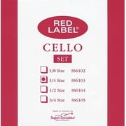 Super Sensitive SS6103 Red Label Medium Cello String Set 1/4