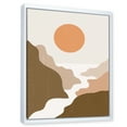 thumbnail image 3 of Designart 'Full Moon In Terracotta Tones Mountains' Modern Framed Canvas Wall Art Print, 3 of 5