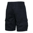 thumbnail image 5 of Shorts Men Qiggri Men Solid Color Fashion Multiple Pockets Drawstring Elastic Waist Shorts Mens Shorts Casual, 5 of 5