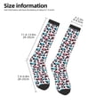 thumbnail image 5 of Daiia Sports Socks Heart Panda Printed Novelty Crew Socks for Men Women Knee High Socks Cotton Socks Soft & Breathable Support Unisex Socks, 5 of 9