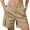 Khaki, variant on Iugvhana Cargo Shorts for Women Summer Casual Straight Leg Relaxed Fit Multiple Pockets Comfortable Durable Outdoor Hiking Travel Shorts Black L