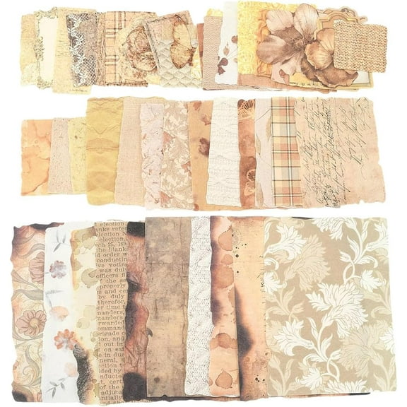 50 Styles 100 Sheets Scrapbook Stationery Paper Collage Paper Packs Bulk Aesthetic Flower Vintage European Assorted Styles Collage Sheets for DIY Crafts Journal Scrapbook Decorations for DIY