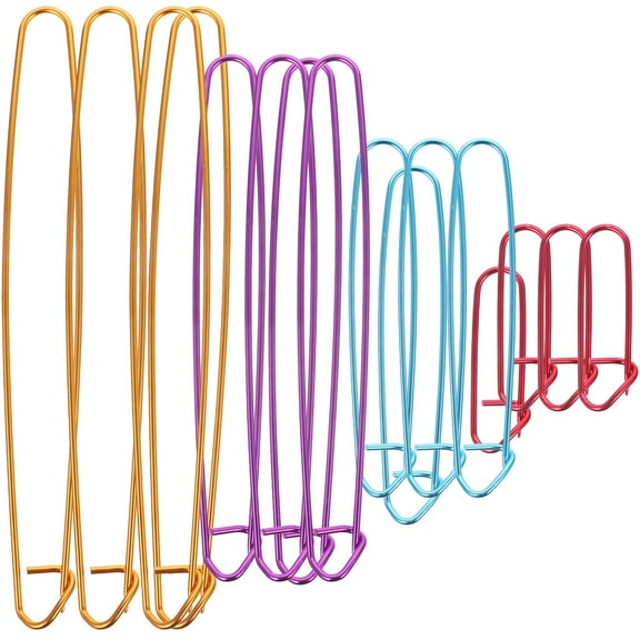 HEMOTON 12 Pcs Stitch Holders for Knitting Crochet Safety Pins Aluminum
