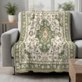 thumbnail image 2 of Sage Green Blanket Soft Cozy Warm Throw Blanket for Couch, Plush Fuzzy Flannel Fleece Blankets for Sofa, Southwest Tribal Antique Boho-Chic Farmhouse Bed Blankets Lightweight Gifts for Women, 40"x50", 2 of 9