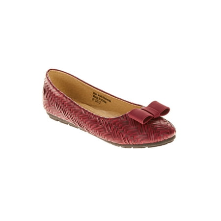 

Victoria K Women s Weave Texture With Satin Bow Ballet Flats