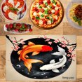 thumbnail image 2 of Amarainy Koi Fish And Cherry Blossom Design Linen Table Mats Set Of 4 For Home Kitchen Table Decor 12x18 inch, 2 of 5
