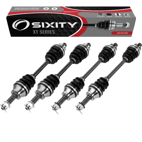 4 pc Sixity XT Front Rear Left Right Axles compatible with Polaris Hawkeye 4x4 Sportsman 300 400 HO 2006-2010