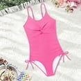 thumbnail image 4 of Tween Swimsuits Pink 1 Piece Swimsuit Sleeveless Quick Dry Dance Summer Beach Girls' Swimwear 11-12 Years, 4 of 5