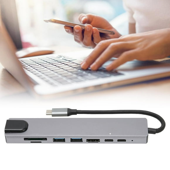 Docking Station Dual Monitor, 8 in 1 High-Definition Docking Station for U Disk for Teachers for Mobile Hard Disk