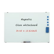 Ktaxon 35.43" x 23.62" Glass Dry Erase Board, Magnetic Tempered Glass Whiteboard