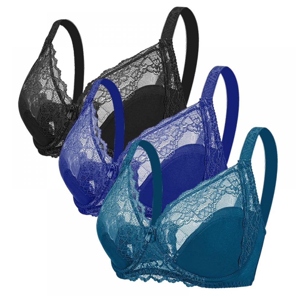 Lace Bra for Women with Support Push up Seamless Bralette Push Up