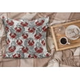 thumbnail image 2 of Crabs Fluffy Throw Pillow Cushion Cover, Sea Animals Theme Illustration of Crabs on White Background Pattern Art Print, Decorative Square Accent Pillow Case, 36" x 36", Ruby and Grey, by Ambesonne, 2 of 5