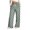 Green pants for women, variant on ABPWLY Pants for Women Wide-Leg Pants for Women Casual Palazzo Pants Fashion Striped Print High Waist Drawstring Pocket Loose Comfy Flared Trousers Linen Pants Women