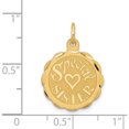 thumbnail image 4 of 14K Yellow Gold Special Sister Charm (23 X 15) Made In United States xac645, 4 of 6
