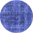 thumbnail image 1 of Ahgly Company Indoor Round Oriental Blue Industrial Area Rugs, 8' Round, 1 of 4