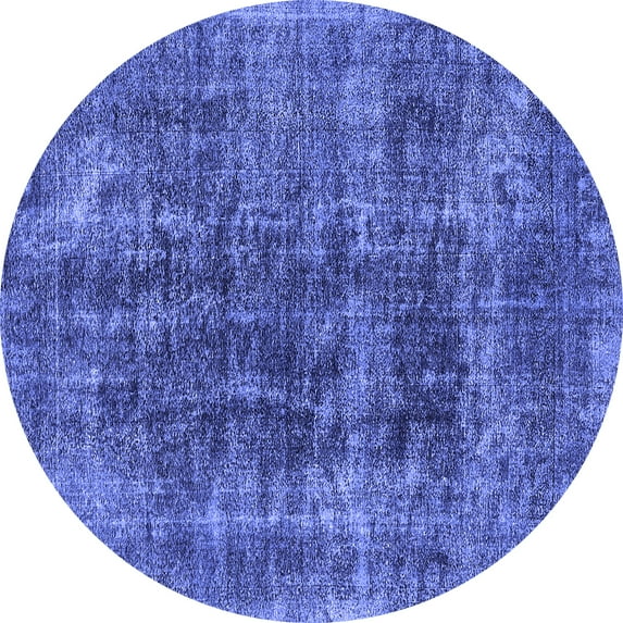 Ahgly Company Indoor Round Oriental Blue Industrial Area Rugs, 8' Round