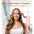 thumbnail image 2 of 2 Barrel Hair Waver for Beach Waves, 1.25 Inch Ceramic Hair Crimper Tool with 5 Adjustable Temperatures, Ionic Technology for Frizz Control & Fast Heating, PINK, 2 of 12