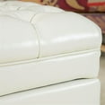 thumbnail image 4 of Afuera Living Contemporary Leather Storage Ottoman in Ivory Finish, 4 of 6