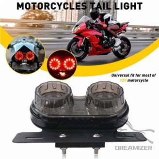 12V Motorcycle Taillight – Rear Fender Light With License Plate Mount – Fits DB DS DBK KS R12