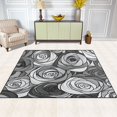 thumbnail image 2 of Yayeee Area Rugs for Living Room 5.2'x4' Non Slip Washable Bedroom Floor Carpet, Black Roses, 2 of 6
