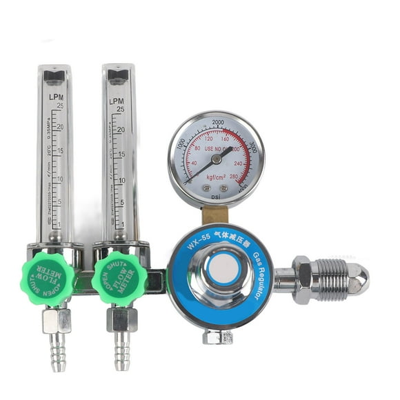 Argon Flowmeter Regulator,WX‑55X‑2L Argon Regulator Dual Dual Argon Regulator Gas Flowmeter Superior Craftsmanship