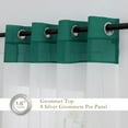 FOWWCNDark Green Sheer Curtains 72 Inch Length 2 Panels Set for Living