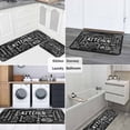 thumbnail image 6 of Black Kitchen Rugs and Mats Set of Set of 2s Non-Skid Washable Non-Slip Backing Anti Fatigue Kitchen Mat Microfiber Kitchen Runner Rugs for Home Kitchen 17"x47.2"+17"x23.6", 6 of 7