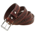 thumbnail image 4 of Orion Leather 1 1/8 Rich Brown Bridle Embossed Leather Belt USA Made, 4 of 4