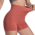 thumbnail image 5 of KPOPLK Biker Shorts for Women High Waist - 8" Workout Shorts with Inner Pocket Yoga Spandex Gym Running Shorts,Brick Red,Size M, 5 of 8