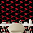 thumbnail image 2 of Ambesonne Japan Cranes Peel & Stick Wallpaper for Home, Minimalist Bird Flying, 13"x100", Dark Pink Mustard Grey, 2 of 5