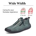 thumbnail image 3 of Mens Casual Ankle Boots Slip Resistant Comfortable Lightweight Loafers Mid Vintage Walking Driving Shoes Green 12 US, 3 of 7