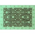 thumbnail image 1 of Ahgly Company Machine Washable Indoor Rectangle Oriental Turquoise Blue Traditional Area Rugs, 2' x 5', 1 of 4
