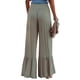 thumbnail image 3 of Txlixc - Pantalones de salón para mujer, holgados, cómodos, de pierna ancha, con parte inferior con volantes, de talle alto, sueltos, informales, para trabajo Txlixc Casual, 3 of 5
