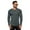 Dark Gray, variant on Ekouaer Long Sleeves Sweater for Men Ribbed Shirts Round Neck Tops Warm Thermal Blouse Soft Lightweight Undershirts