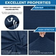 thumbnail image 2 of YSTYLE Sofa Cover Non-slip Couch Sofa Cover for 3 Cushions Stretch Slipcover Furniture Protector for Dogs,Pet Cats,Tibetan Blue 91"-110"(3 CUSHIONS), 2 of 7