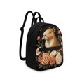 thumbnail image 2 of HELLHERO Capybara Floral Small Travel Backpack, Zipper Closure Mini Backpack for Work Shopping Travel, Polyester Zipper Pocket Lightweight Backpack Purse for Women, 2 of 8