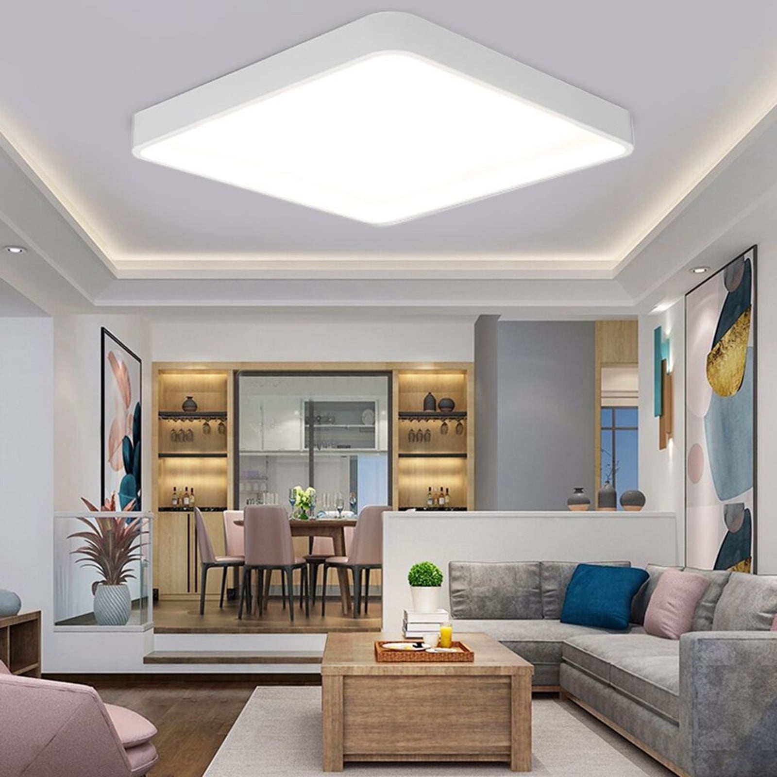 Dimmable LED Ceiling Light Ultra Thin Flush Mount Kitchen Lamp Home Fixture 